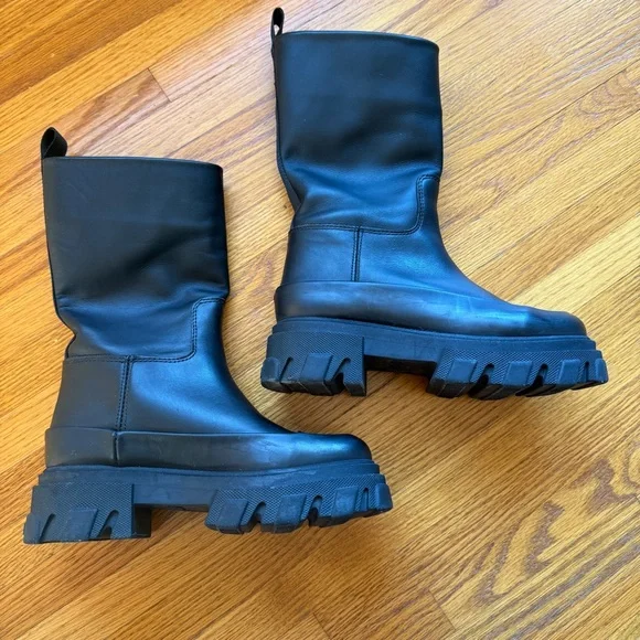 Ganni Black Combat Boots - Picture 5 of 7